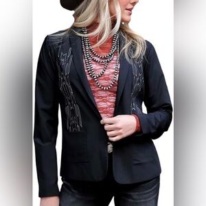 NWOT Cinch Women's Blazer with Geometric Pattern